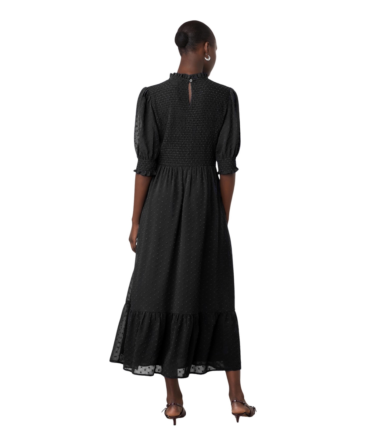 Finery London Women's Amelia 3/4 Sleeve Chiffon Midi Dress