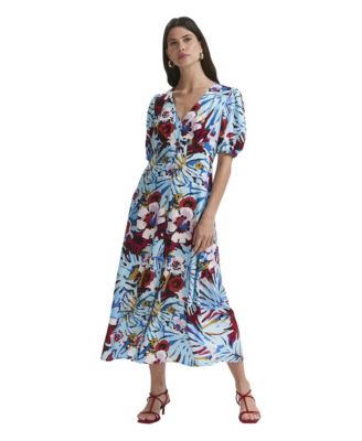 Women's Sarah Floral Button Down Midi Dress