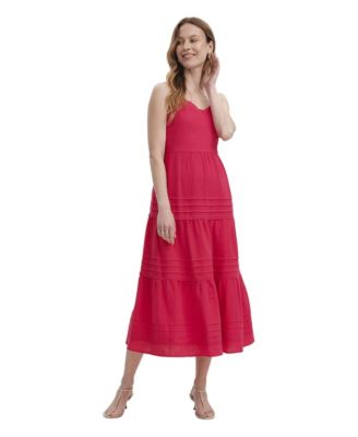 Petite Hazel Cheesecloth Midi Dress