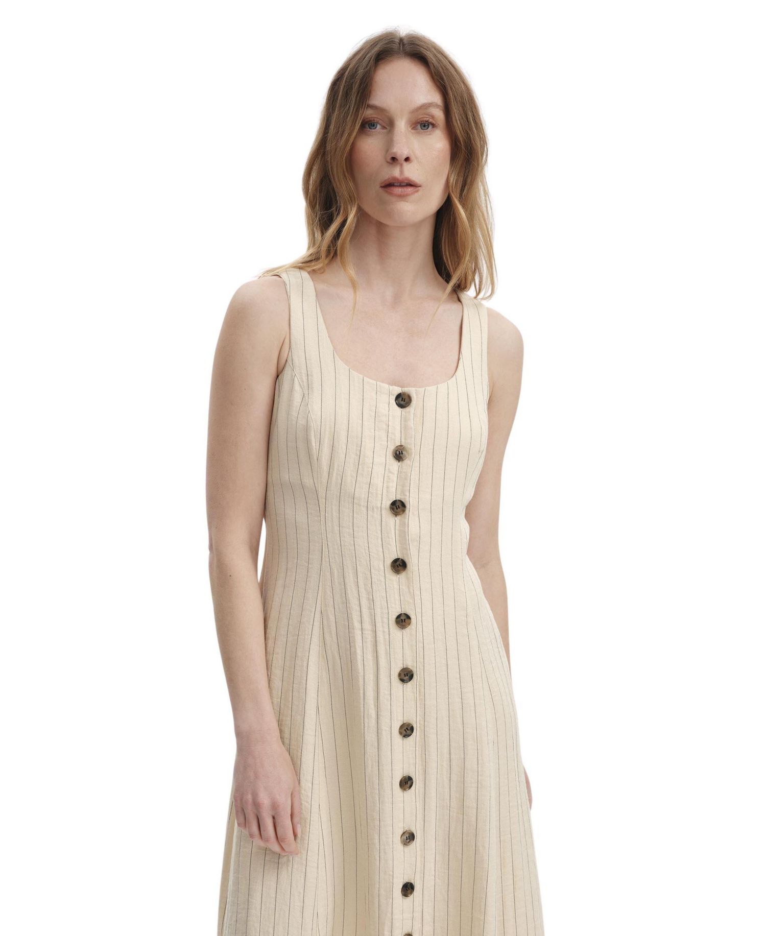 Women's Jillian Stripe Square Neck A-Line Dress