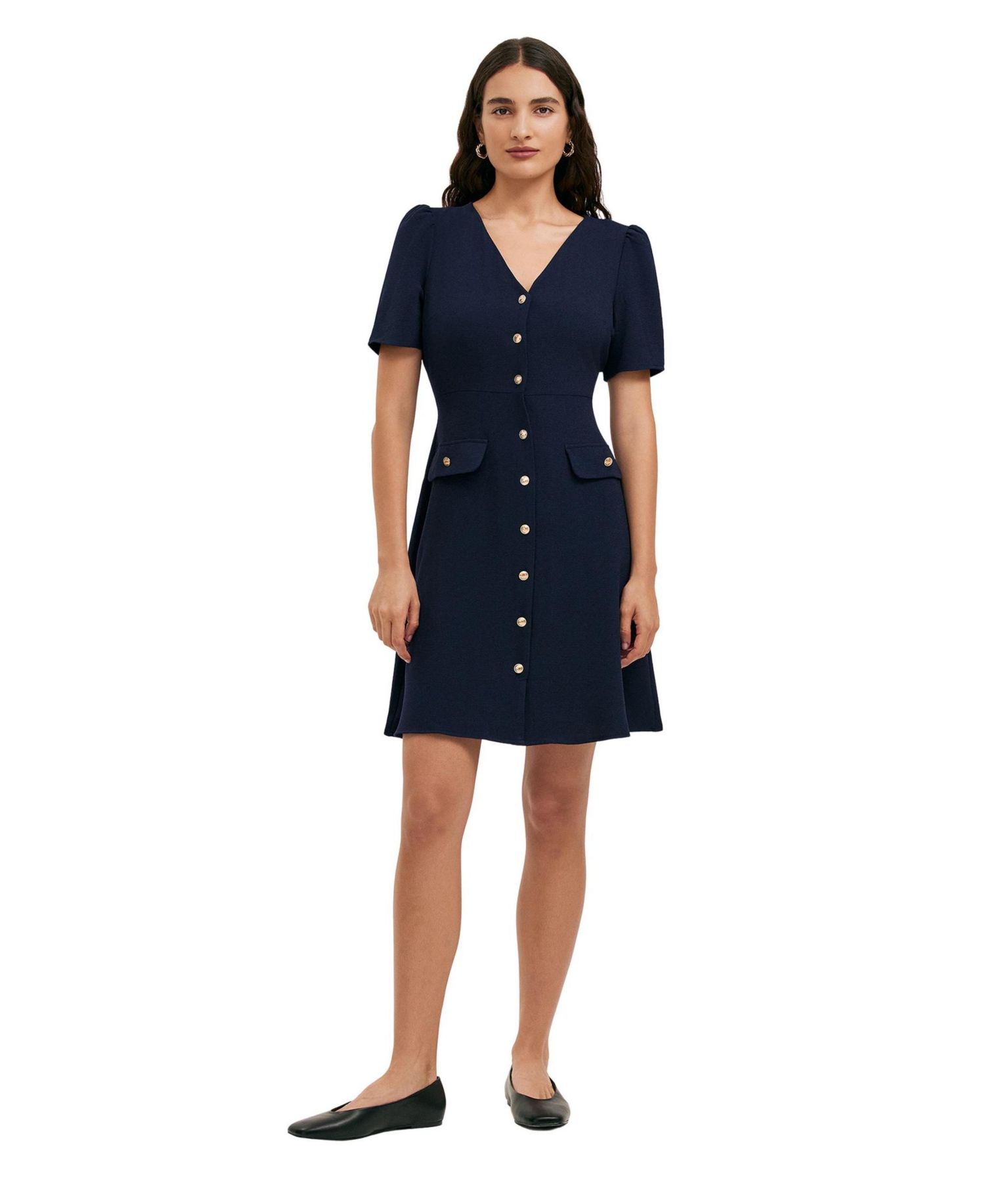 Women's Lucille Crepe Puff-Sleeve Mini Dress