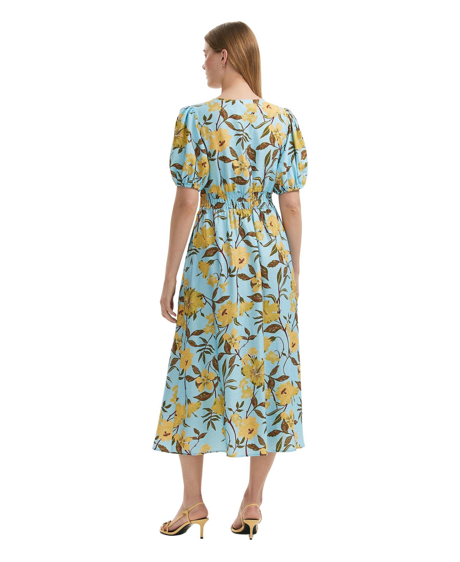 Women's Addison Floral Linen Blend Midi Dress