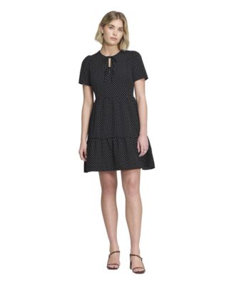 Women's Lola Tie Front Tiered Short Dress