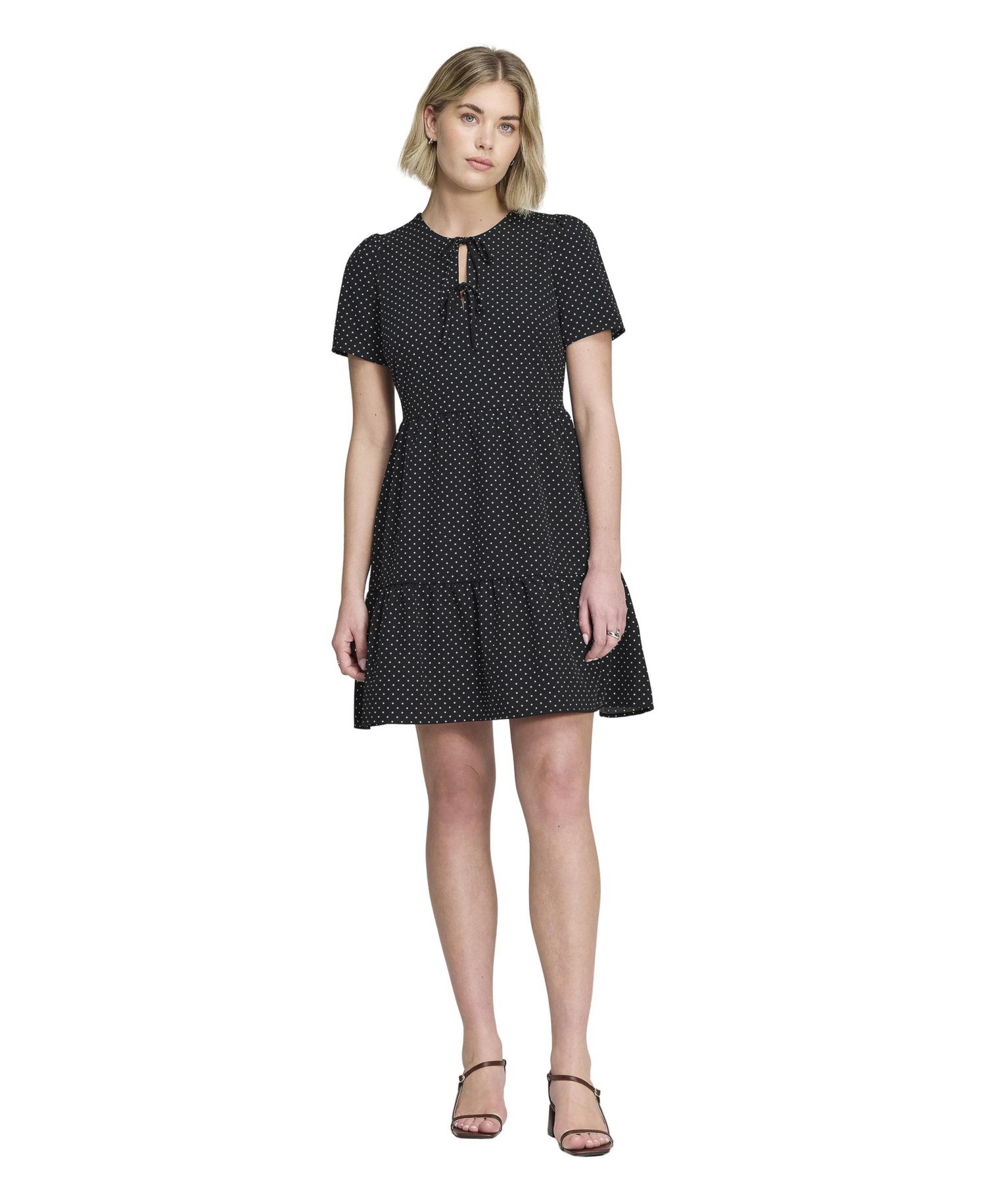 Women's Lola Tie-Front Tiered Short Dress