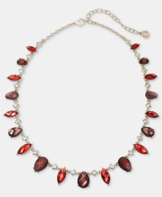Gold-Tone Crystal Collar Necklace, 16" + 3" extender