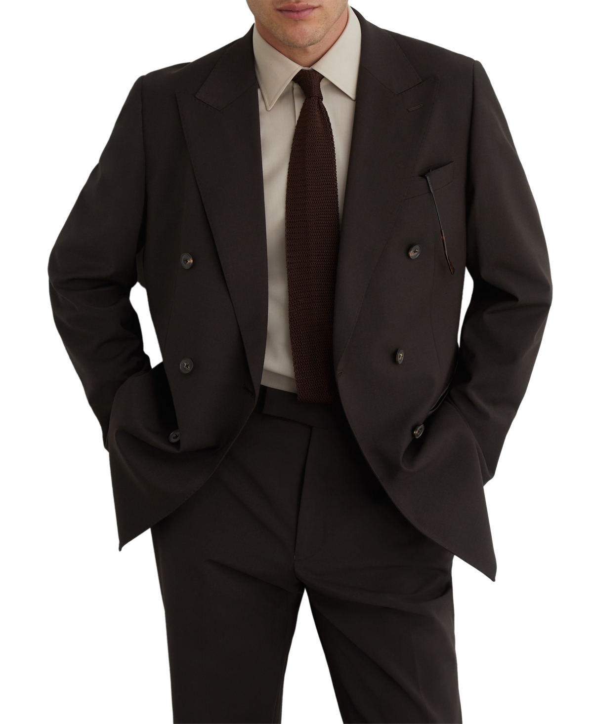 Reiss Men's Dream Wool-Blend Double-Breasted Tailored-Fit Blazer