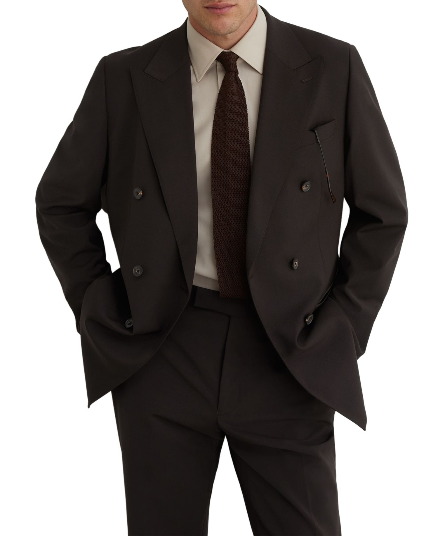 Men's Dream Wool-Blend Double-Breasted Tailored-Fit Blazer