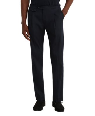 Men's Float Tailored-Fit Stretch Pleated Trousers Pants