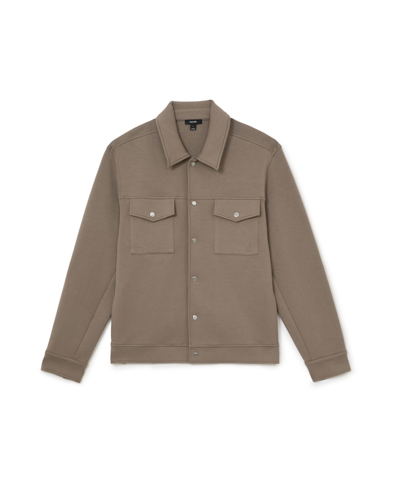 Men's Thom Sueded Interlock Jersey Regular-Fit Overshirt