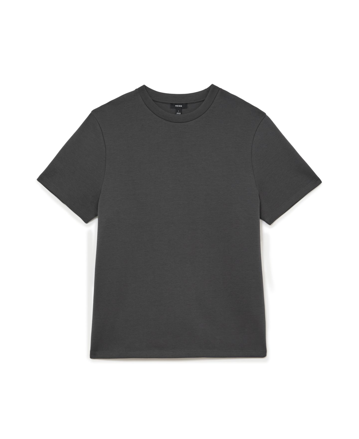 Мужская футболка REISS Barton Premium Modern-Fit Interlock, цвет: Угольный серый — фото 5