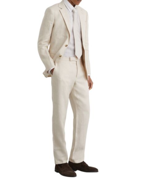 Мужской пиджак REISS Atlantic Tailored-Fit Single-Breasted Linen-Twill Blazer