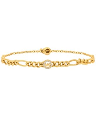 MICHAEL Logo Figaro Chain Bracelet