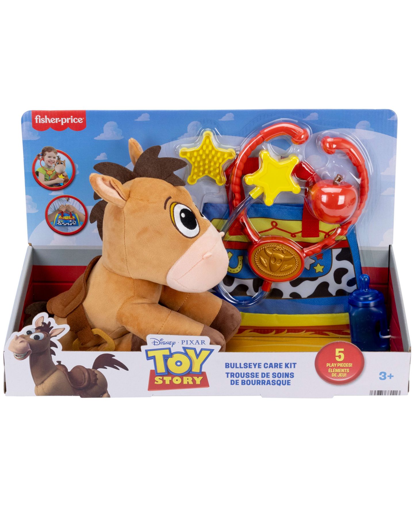 Детские мягкие игрушки Imaginext Bullseye 9" Care Kit Plush & Accessories — фото 6