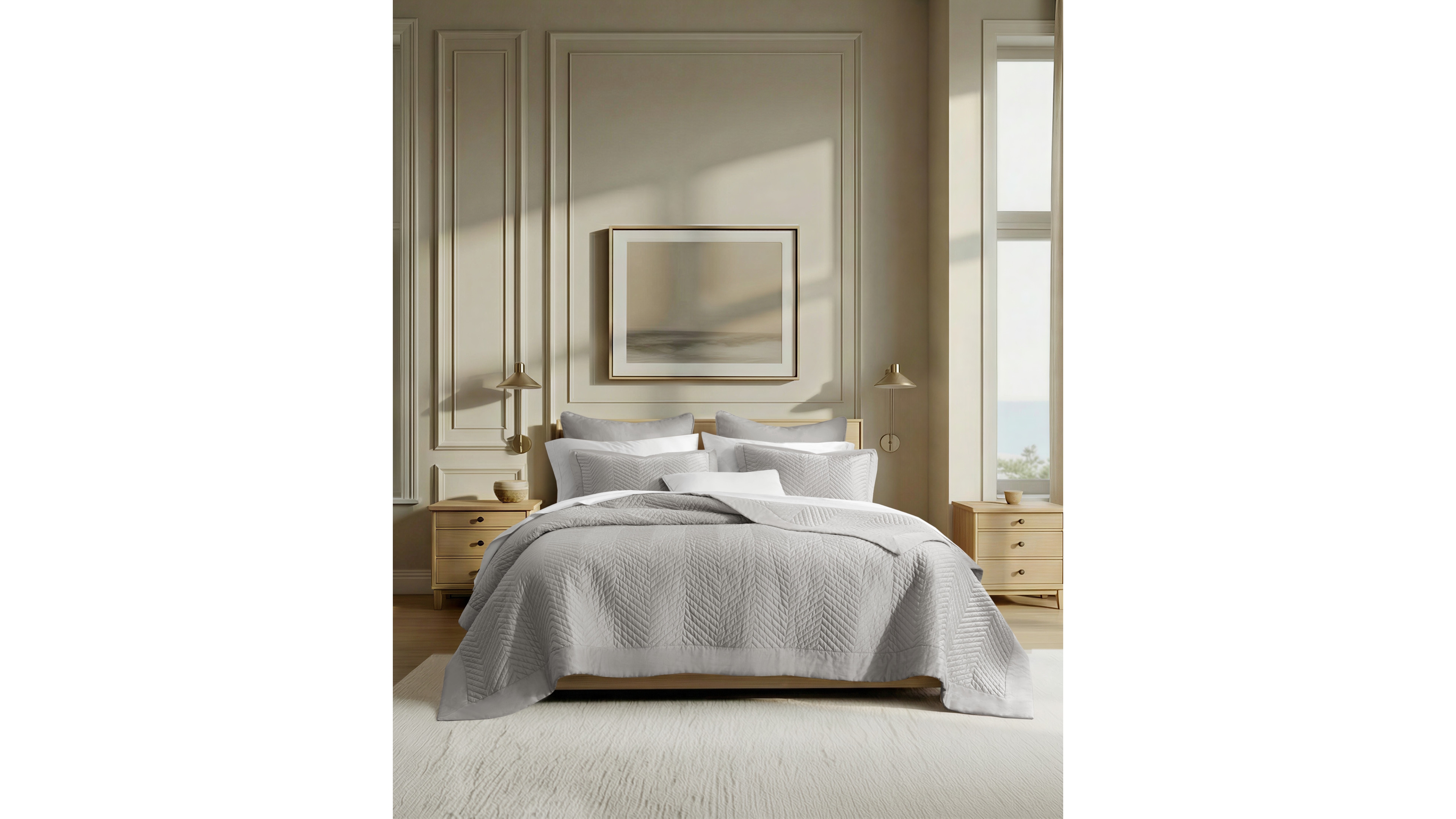Harbor House Liam Hotel Cotton Sateen 3-Piece Quilt Set, King