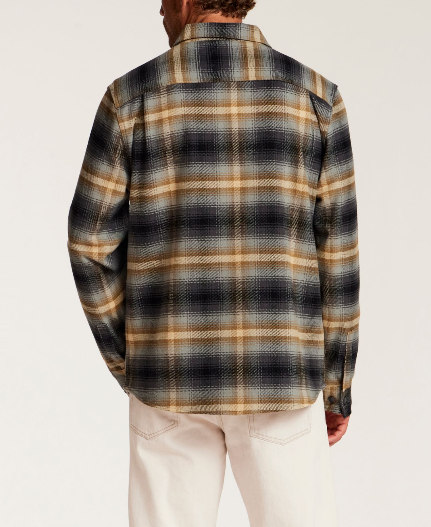 Men's Lumberjack Plaid Unlined Cotton Twill Shirt Jacket