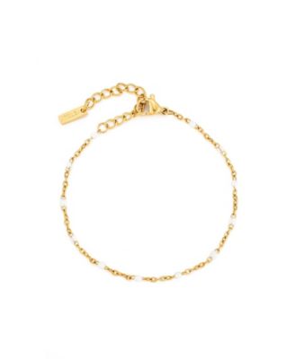 White Beaded Anklet