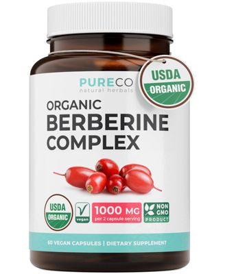 Berberine Supplement, 1000 Milligram Berberine Complex, 300 Milligram Active Berberine, , Non-GMO, 60 Capsules