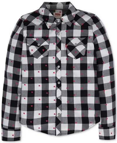 Levi's® Buffalo Plaid Long-Sleeve Shirt, Big Girls (7-16)