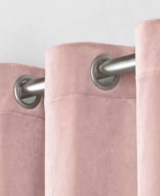 Velvet Heavyweight Light Filtering, Grommet Top Curtain Panels (Set of 2)