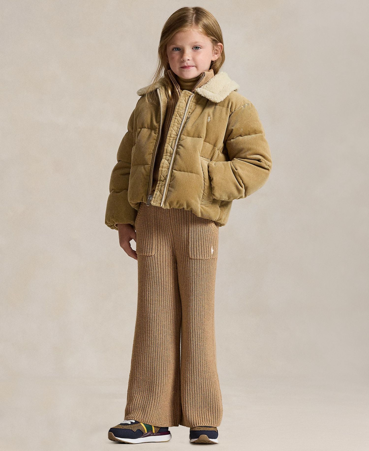 Girls' 2T-6X Cotton Corduroy Down Jacket