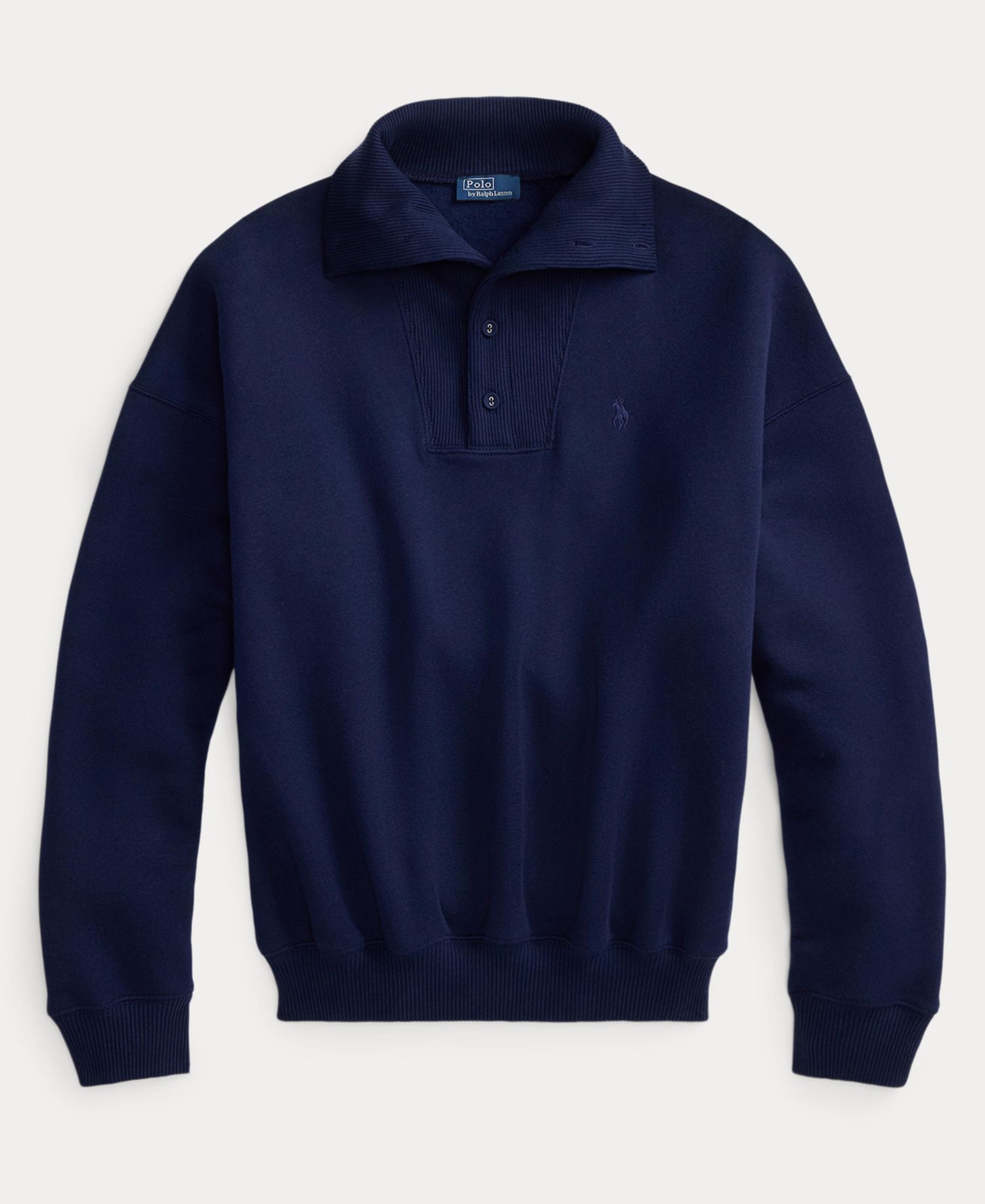 Women's Arctic Ribbed Mock Neck Long-Sleeve Fleece Pullover Sweatshirt