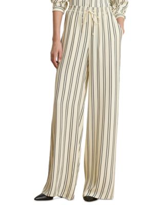 Women's Striped Wide-Leg Pants