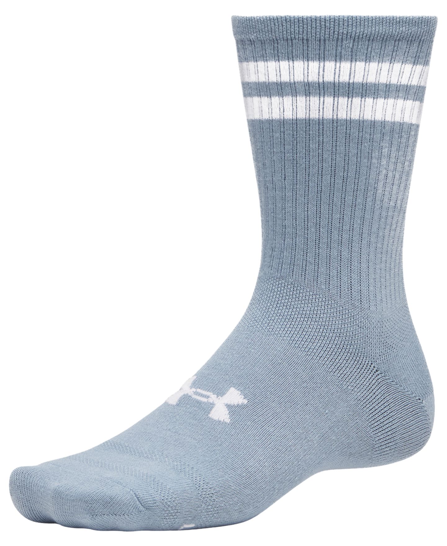 Носки Essential для мужчин, средней высоты, 6 шт. — Under Armour, цвет: Синий / Белый — фото 2