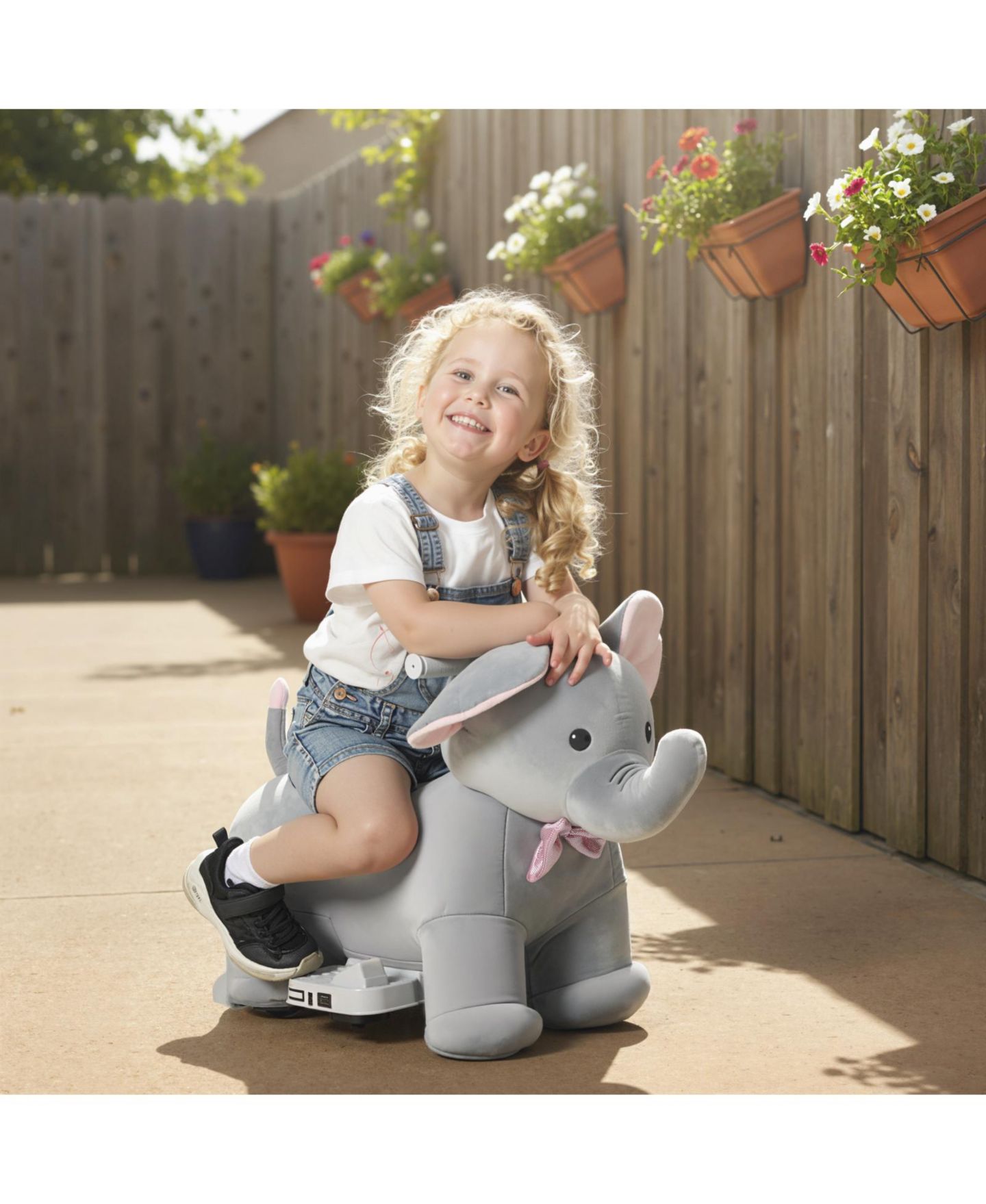 Детская игрушка Glintex 6V Ride-On Elephant with Music and Foot Pedal, Ages 1.5-5, цвет: Серый — фото 10
