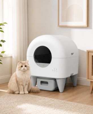 Automatic Self-Cleaning Cat Litter Box with 95L Drum & 15L Sealed Waste Bin, Quiet Mode