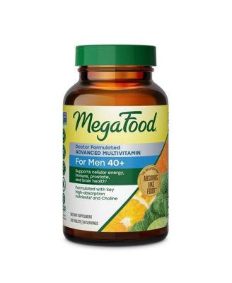 Advanced Multivitamin for Men 40+ with Choline, Methyl B12, Methylfolate, Vitamin C and D3 and Zinc, 120 Ct