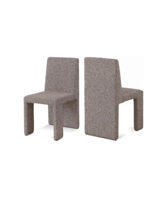Benson Linen Textured Fabric Dining Chair, Set of 2