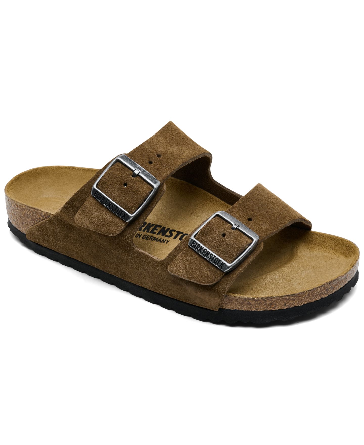 Женские сандалии Birkenstock Arizona Original Footbed Suede, цвет: Тёмный чайный — фото 1