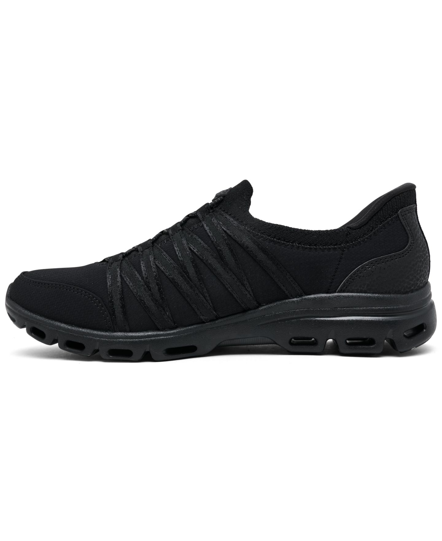 Женские кроссовки Skechers Slip-ins: Glide-Step Comfort - Steady Grace Athletic Walking, цвет: Чёрный / Коричневый — фото 3