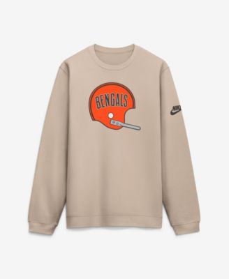 Men's Cincinnati Bengals Rewind Club Throwback Embroidered Graphic Crew Sweatshirt