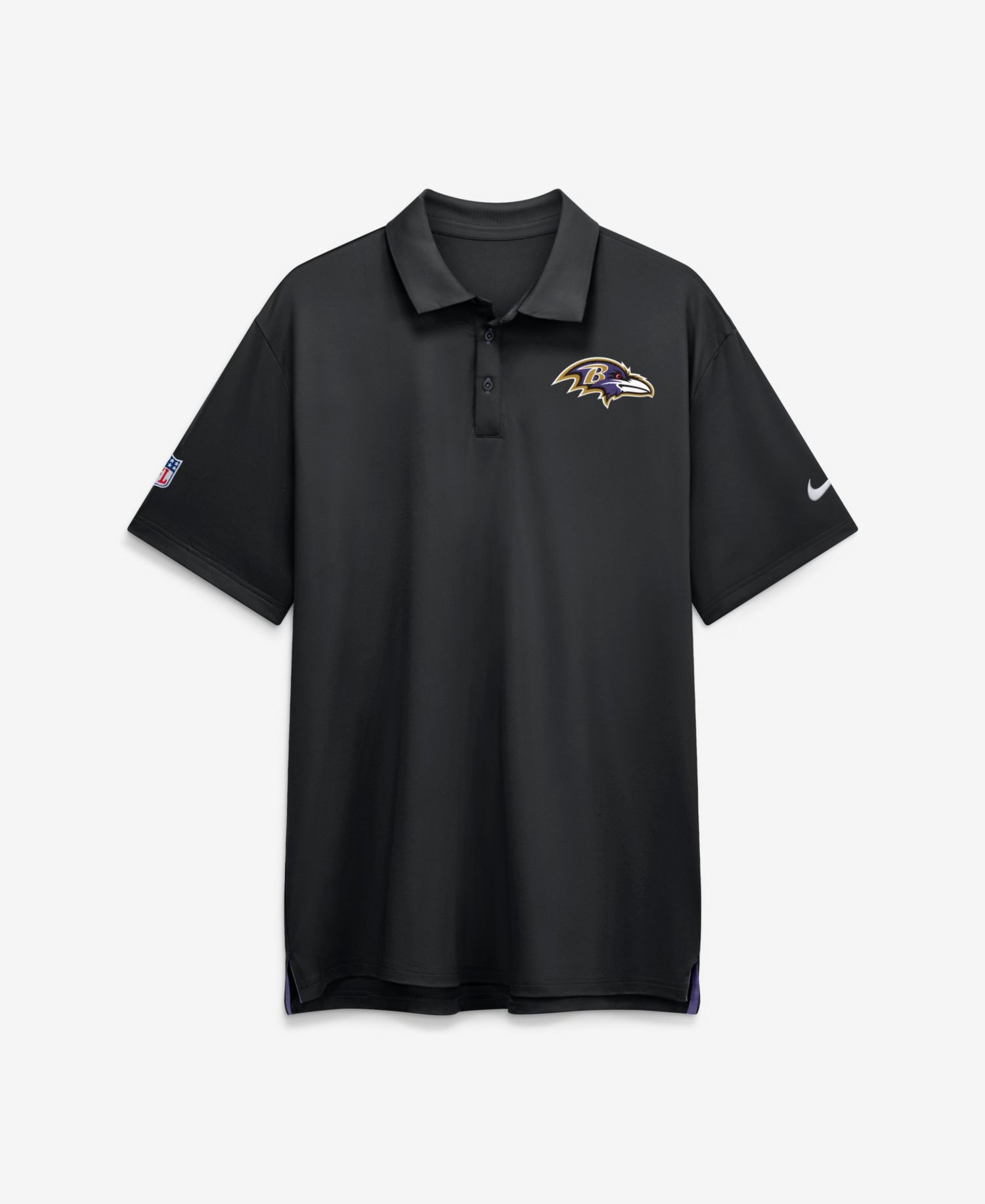 Men's Black Baltimore Ravens Sideline Powerful Blocking Dri-FIT Tour Polo