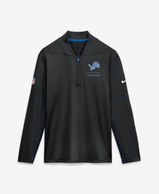 Men's Detroit Lions Sideline Half-Zip Midweight Pullover Sweatshirt