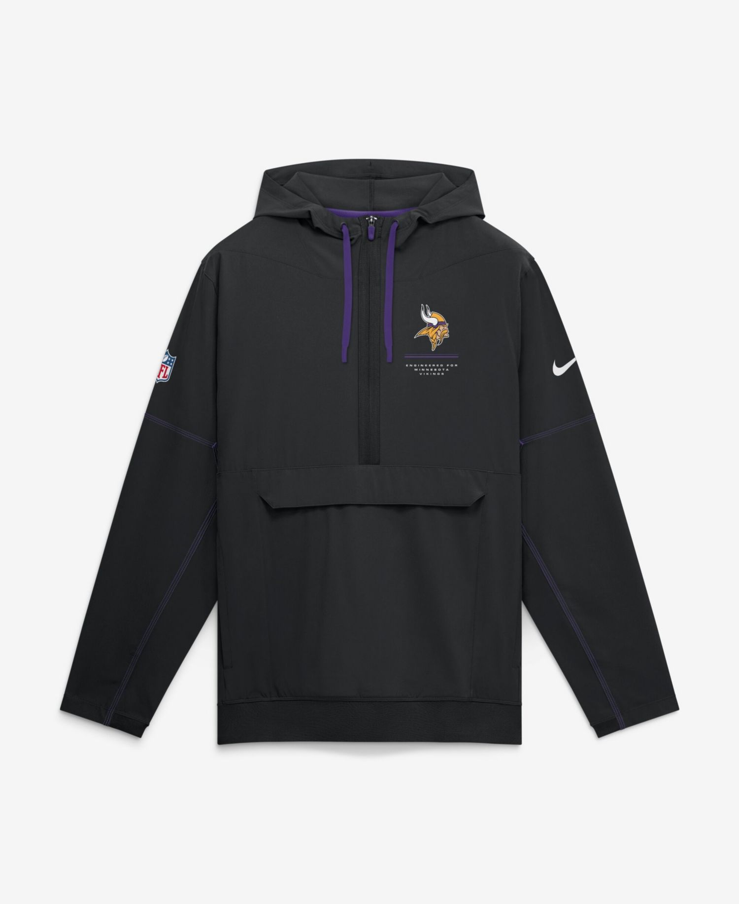 Men's Minnesota Vikings Sideline Logo Glory Half-Zip Anorak