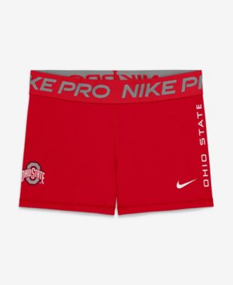 Women's Ohio State Buckeyes Pro Dri-FIT Mid-Rise Shorts, 2.8" Inseam
