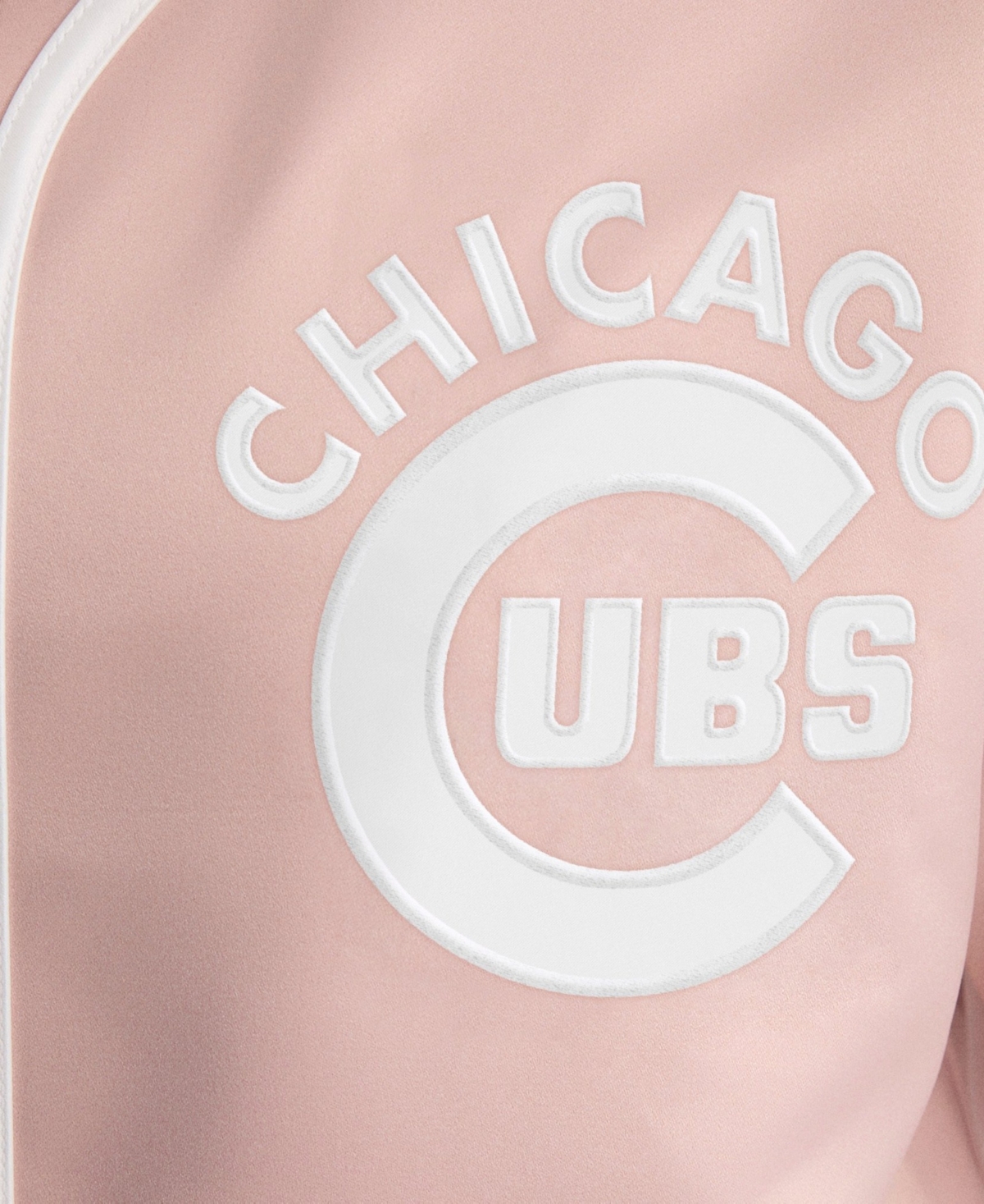 Fanatics Women's Chicago Cubs Iconic Cropped-Satin Baseball Top