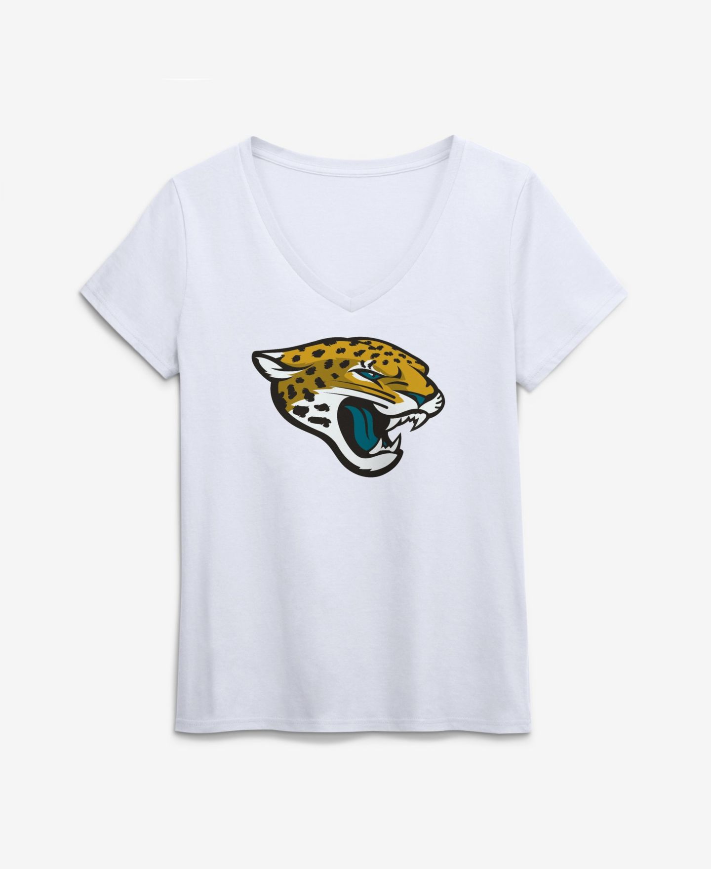 Женская футболка Logo Athletic Jacksonville Jaguars V-Neck Short-Sleeve — фото 1