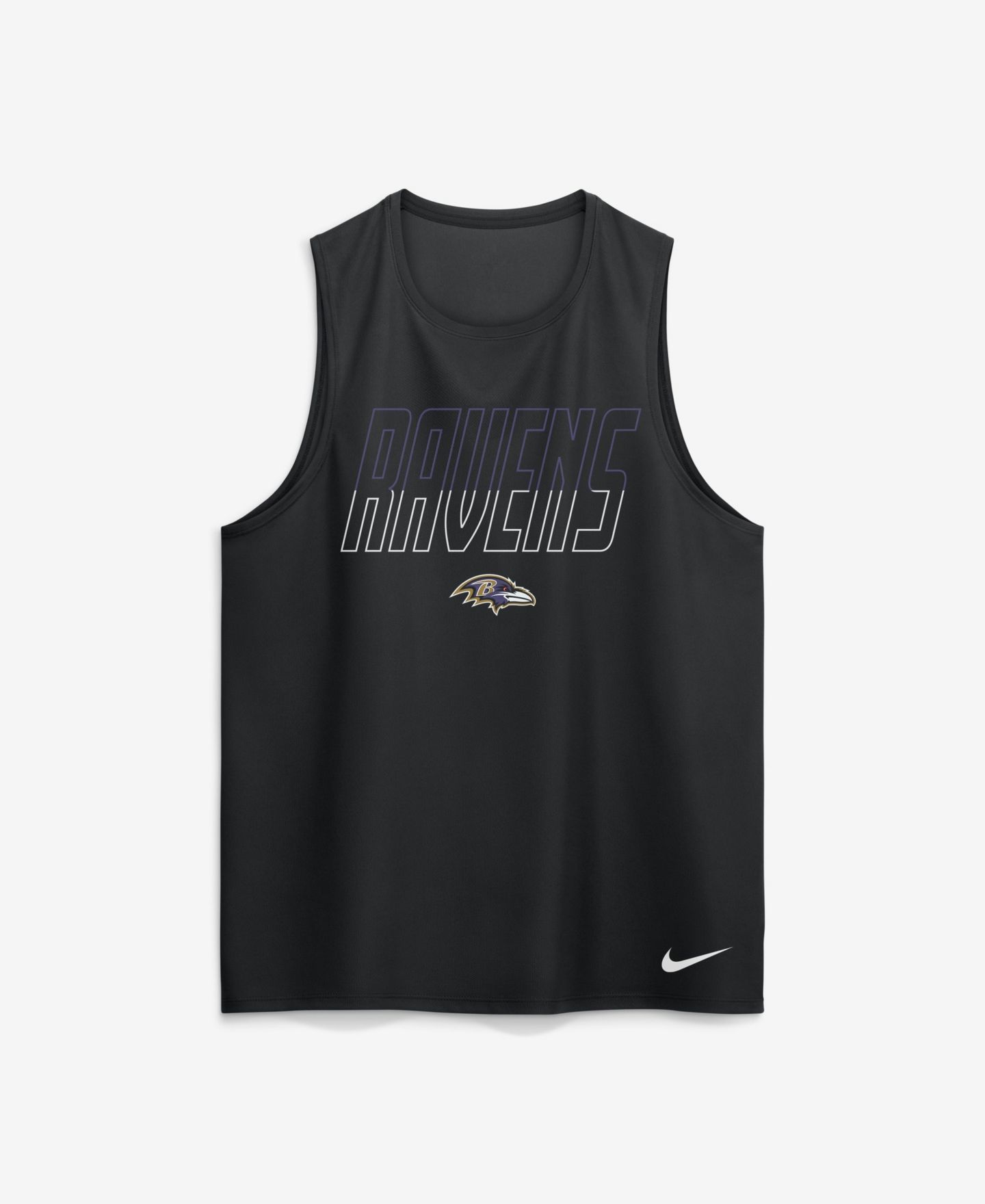 Мужской топ Nike Baltimore Ravens Kickoff Miler Sleeveless Dri-FIT — фото 2