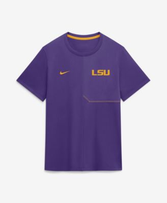 Men's LSU Tigers LSU Sideline Coach Crewneck Short-Sleeve T-Shirt
