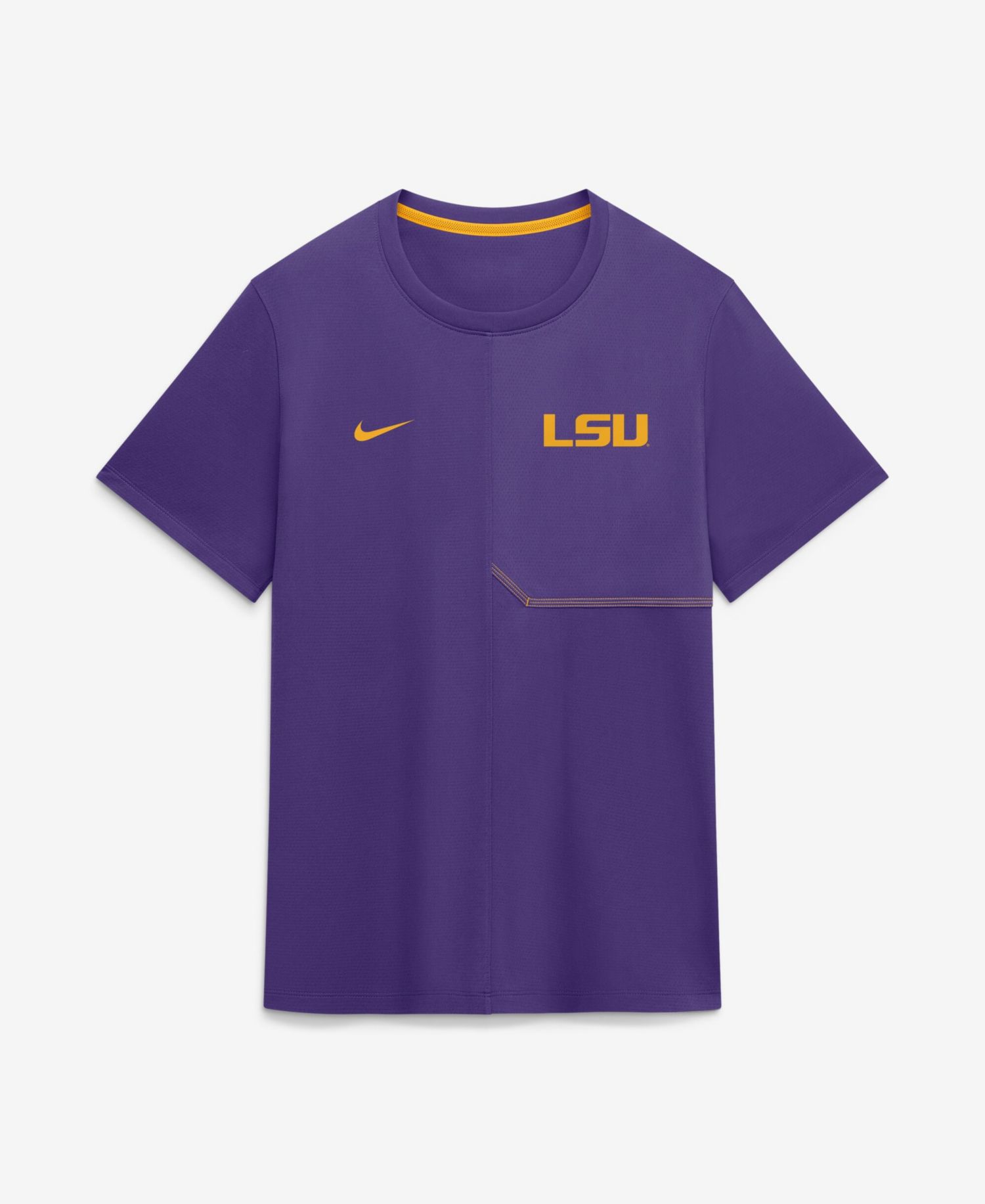 Men's LSU Tigers LSU Sideline Coach Crewneck Short-Sleeve T-Shirt