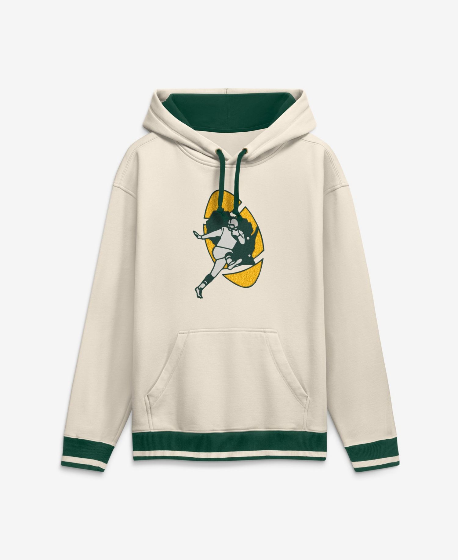 Men's Green Bay Packers Heritage First Heavyweight Fleece Pullover Hoodie