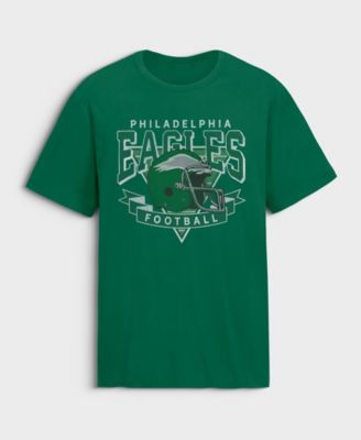 Men's Philadelphia Eagles Old Fashion Rushing Legacy Cotton Crewneck T-Shirt