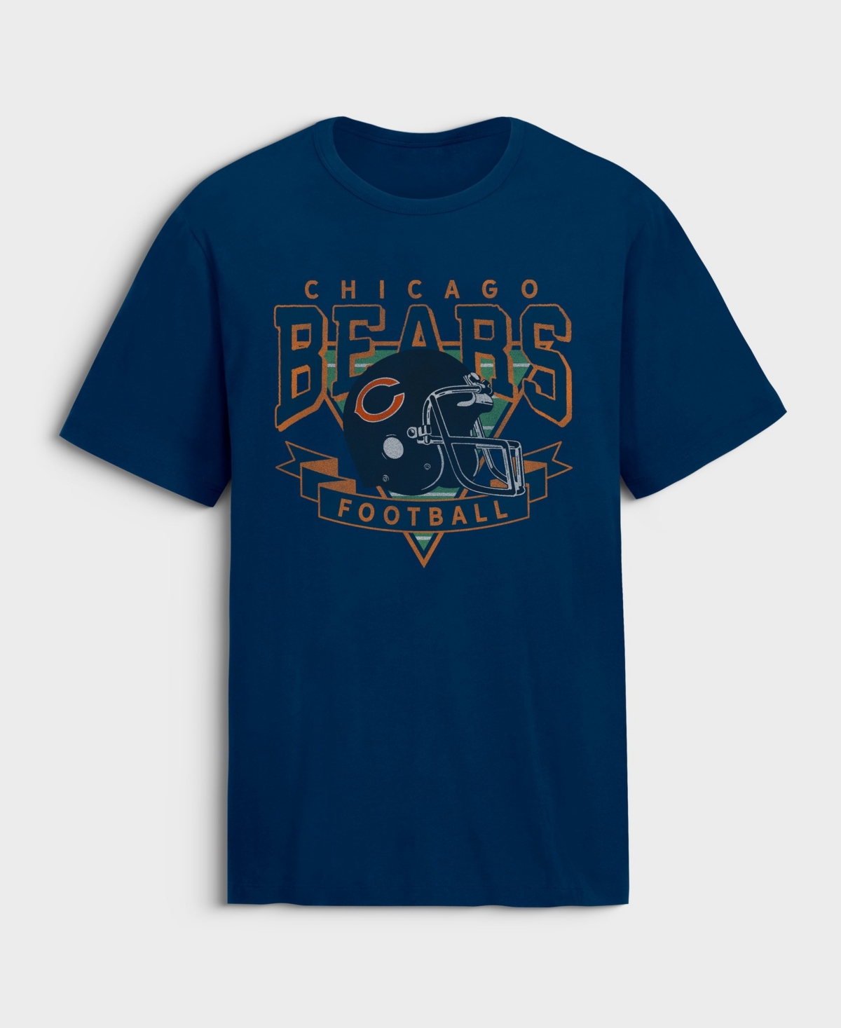 Fanatics Men's Chicago Bears Old Fashion Rushing Legacy Retro Classic Fit T-Shirt - Navy