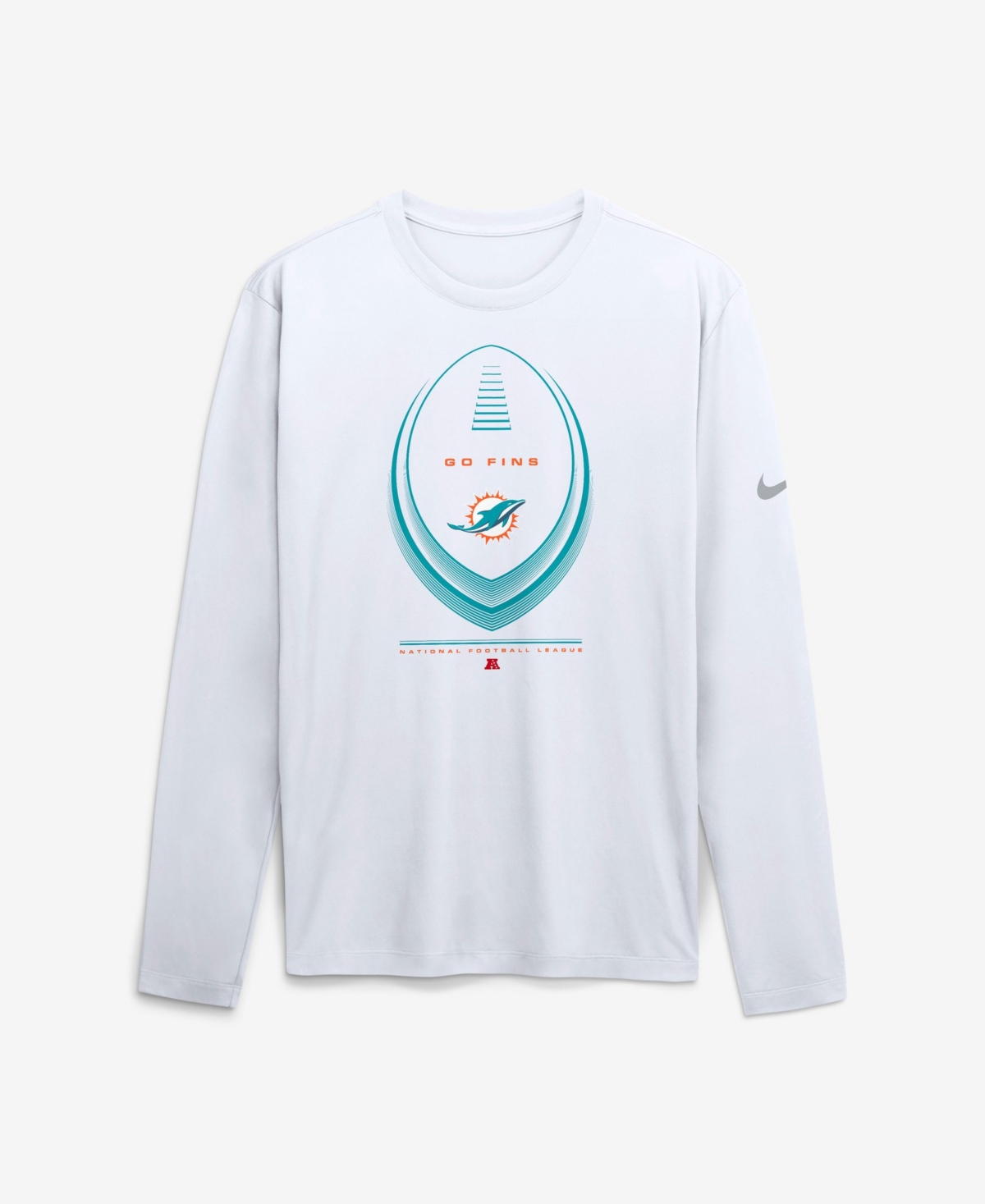 Nike Men's Miami Dolphins Legend Icon Crewneck Long-Sleeve T-Shirt