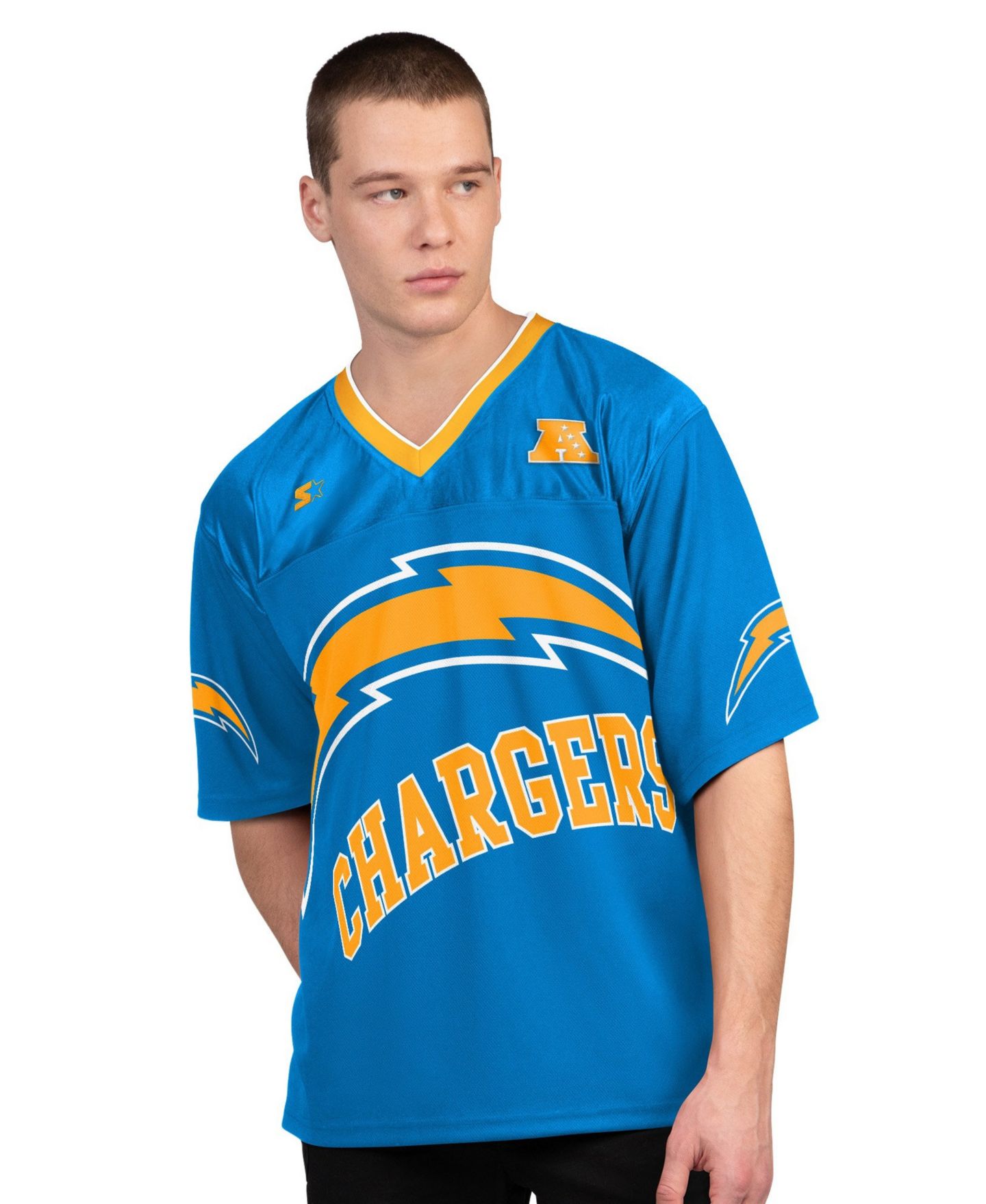 Мужские комплекты Starter Los Angeles Chargers Graphic Short-Sleeve and Long-Sleeve T-Shirt, 2-Piece Set — фото 3