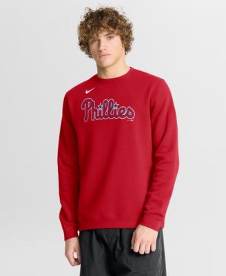 Men's Philadelphia Phillies Wordmark Brushed-Back Fleece Sweatshirt
