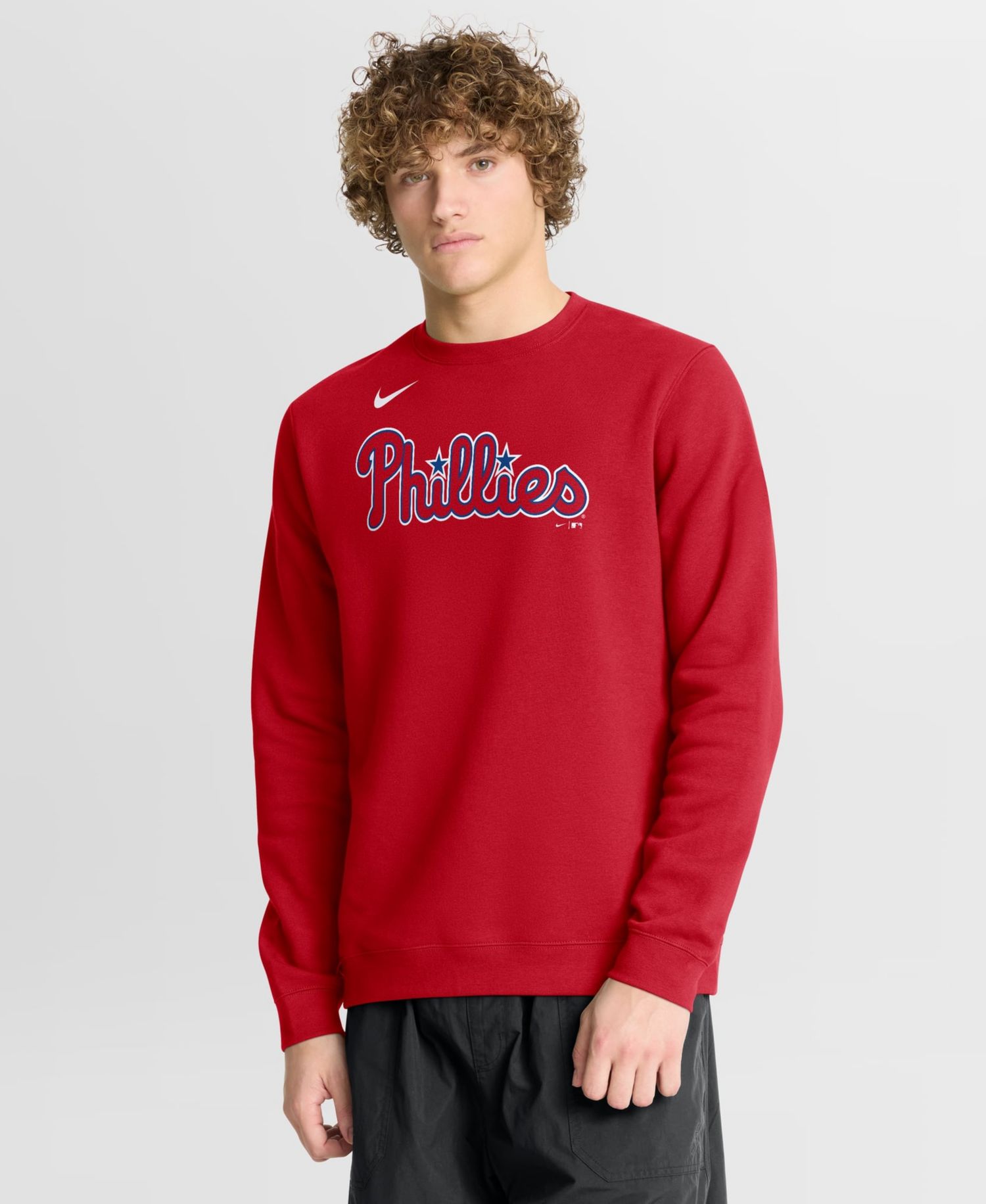 Men's Philadelphia Phillies Wordmark Brushed-Back Fleece Sweatshirt